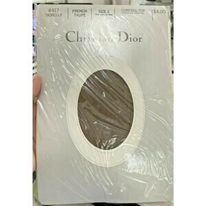 Vintage NWT Christian Dior 4417 Diorella pantyhose sz 2 french taupe control top